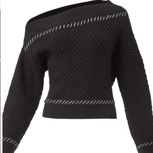 Black Off-Shoulder Sweater